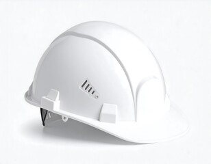 Fototapeta premium White safety helmet on white background