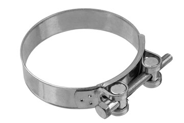 Obraz premium metal clamp with diameter adjustment mechanism, insulated