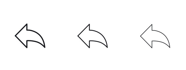 Reply icon vector design template simple and clean