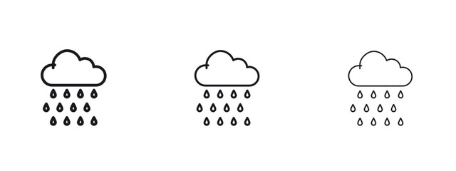 Rain icon vector design template simple and clean