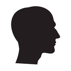 Silhouette of a male head