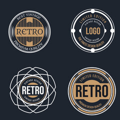 Retro Vintage Badge Labels Set for Logo and Branding

