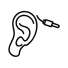 vector illustration of a human ear
