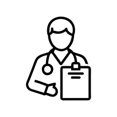 doctor with clipboard