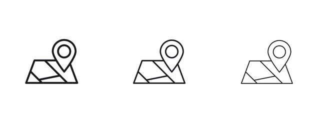 Map icon vector design template simple and clean