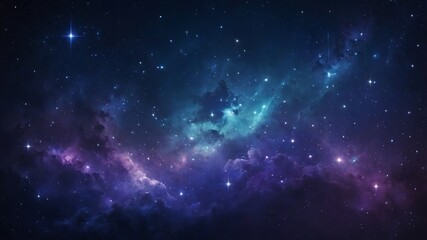 Fototapeta premium Vibrant cosmic nebula glow