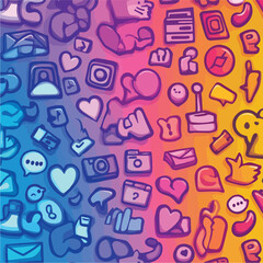 Social Media Vibrant Background Design