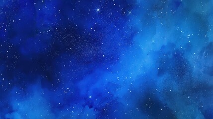 Obraz premium Abstract night sky with stars and nebulae, a watercolor background for a design banner or wallpaper
