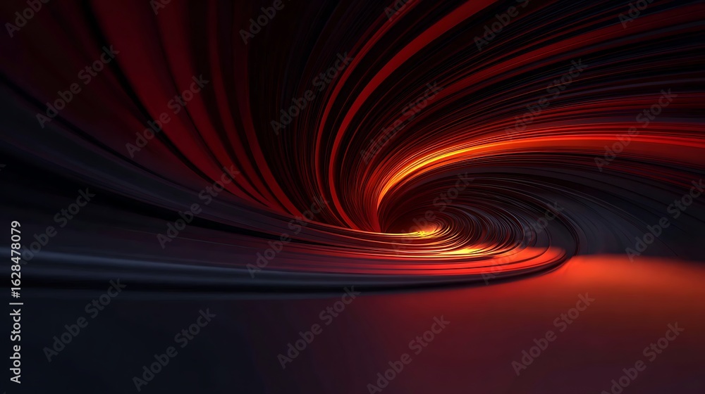 Poster abstract dark red and black tunnel background with light effect for futuristic technology or space c