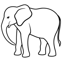 elephant cartoon isolated on white