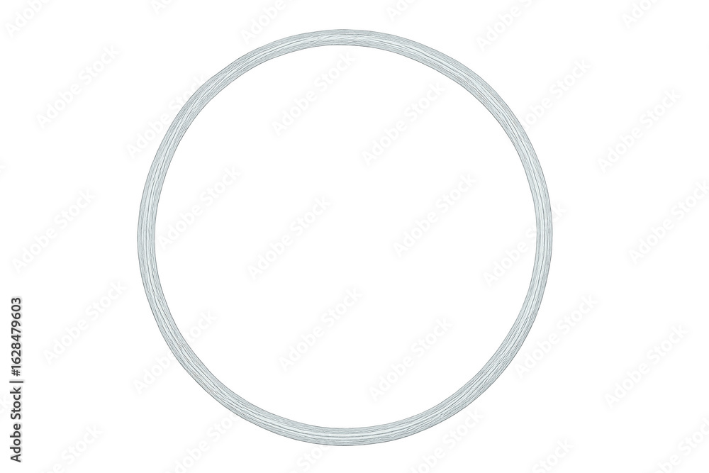 Poster white circular brush stroke creating seamless ring pattern against transparent backdrop, perfect for