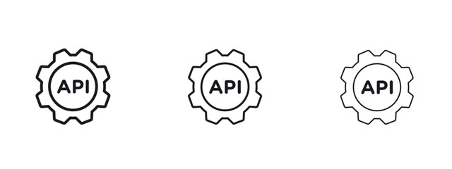 API icon vector design template simple and clean