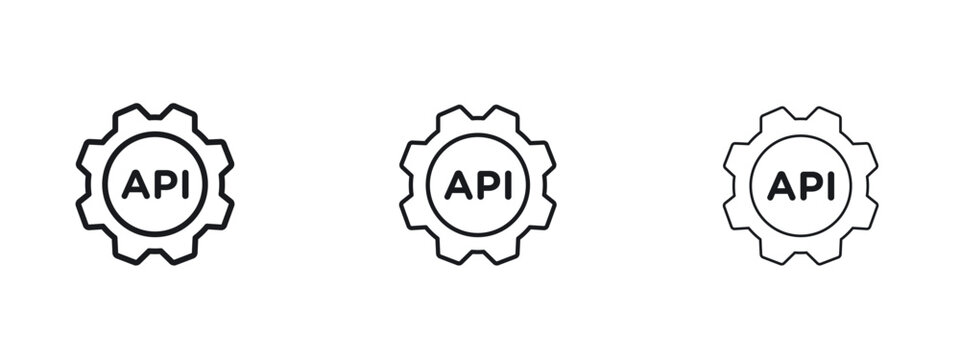 API icon vector design template simple and clean