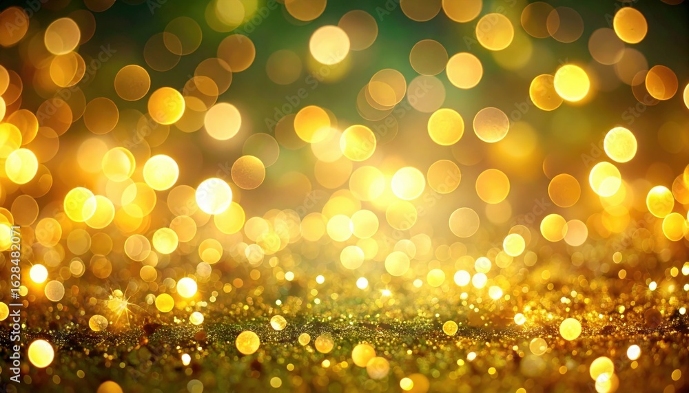 Poster golden bokeh effect abstract art digital background creative environment close-up view light and spa