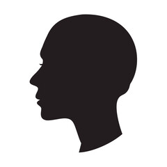 Silhouette of a Female head