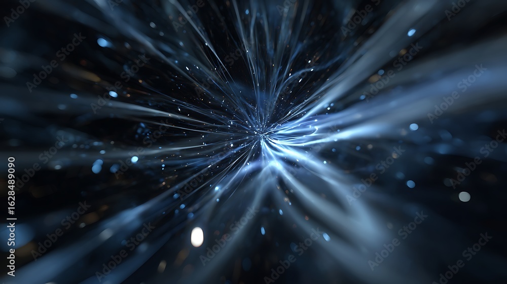 Aufkleber embark on a cosmic adventure through a mesmerizing tunnel, where time and space intertwine, creating