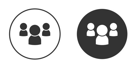 Teamwork icon in black solid flat silhouette designs