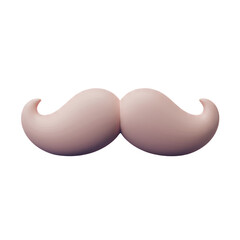 A 3d matte mustache icon for father's day concepts