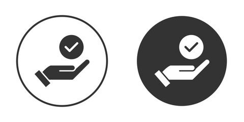 Solution Provide icon in black solid flat silhouette designs