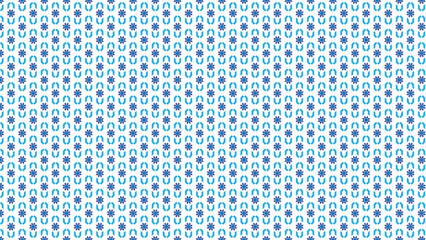 Seamless Pattern of Blue and White Floral Motifs in Modern Design