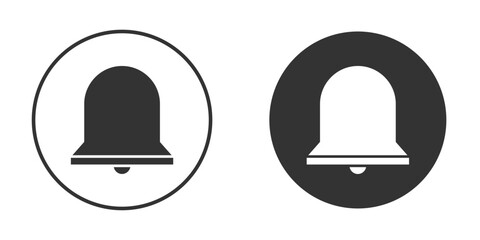 Notification icon in black solid flat silhouette designs