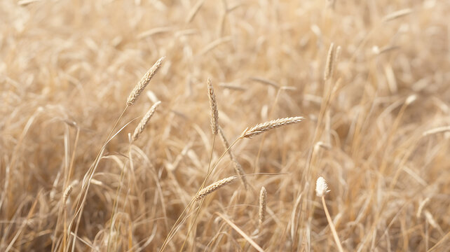 Golden wheat field, a harvest of light and life.
