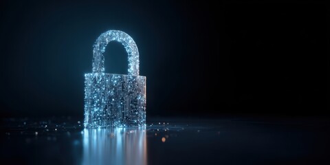 The digital lock symbolizing advanced technology and data protection.