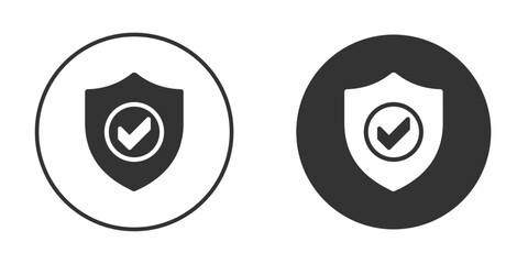 Insured icon in black solid flat silhouette designs