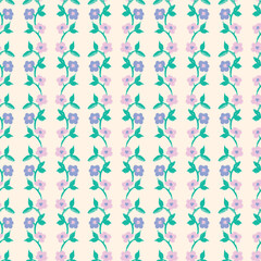 Seamless pattern in small flowers. Print for textile, wallpaper, covers, surface. Retro stylization. For fashion fabric.