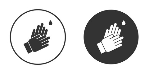 Fototapeta premium Handwashing icon in black solid flat silhouette designs