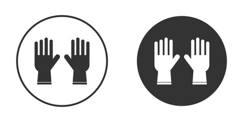 Glove icon in black solid flat silhouette designs