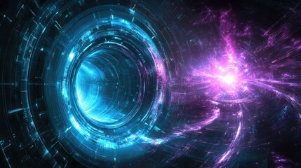 Obraz premium Futuristic Tech Circles Design