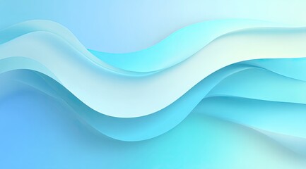 Fototapeta premium Abstract, flowing waves of light blue and white