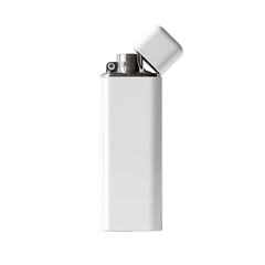 White rectangular lighter, lid open