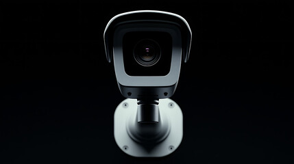 A modern security camera, vigilantly watching over its surroundings. The sleek design merges protection and technology, ensuring safety and peace of mind.