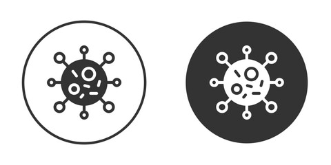 Bacteria icon in black solid flat silhouette designs