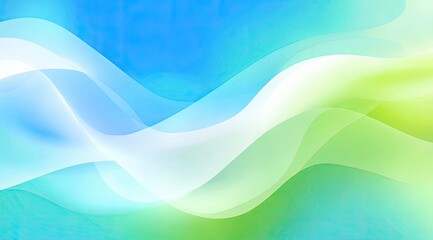 Fototapeta premium Abstract wavy background in light blues and greens