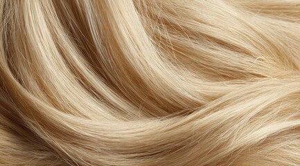 Fototapeta premium Close-up of light blonde hair strands