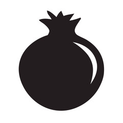 Black and white pomegranate Vector 