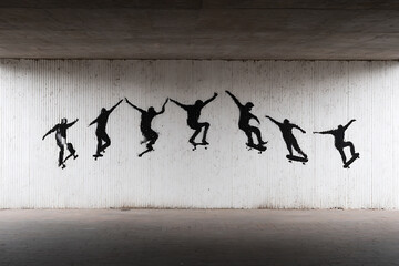 urban skate culture, graffiti, skaters in action, vibrant street art, and youthful urban vigor at the skate park