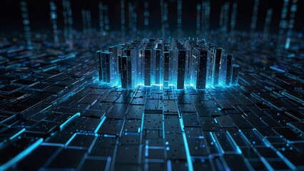 Obraz premium Returning data blocks forming stable grid