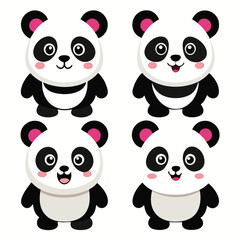 Cute cartoon panda illustration and playful designs.