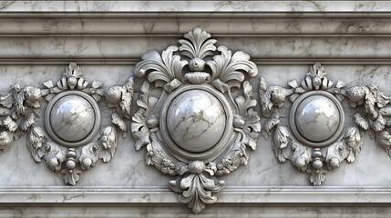 A detailed depiction of ornamental cabochon accents Integrating