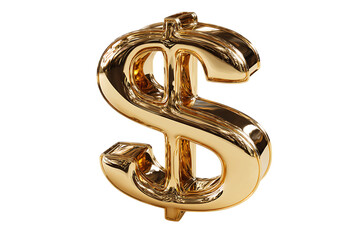 Golden dollar sign, wealth, finance, success