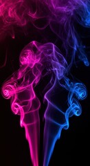 Obraz premium Abstract smoke swirls in vibrant colors