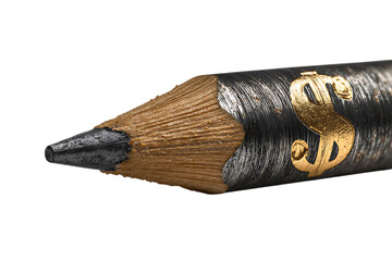 Close up of a uniquely crafted pencil.