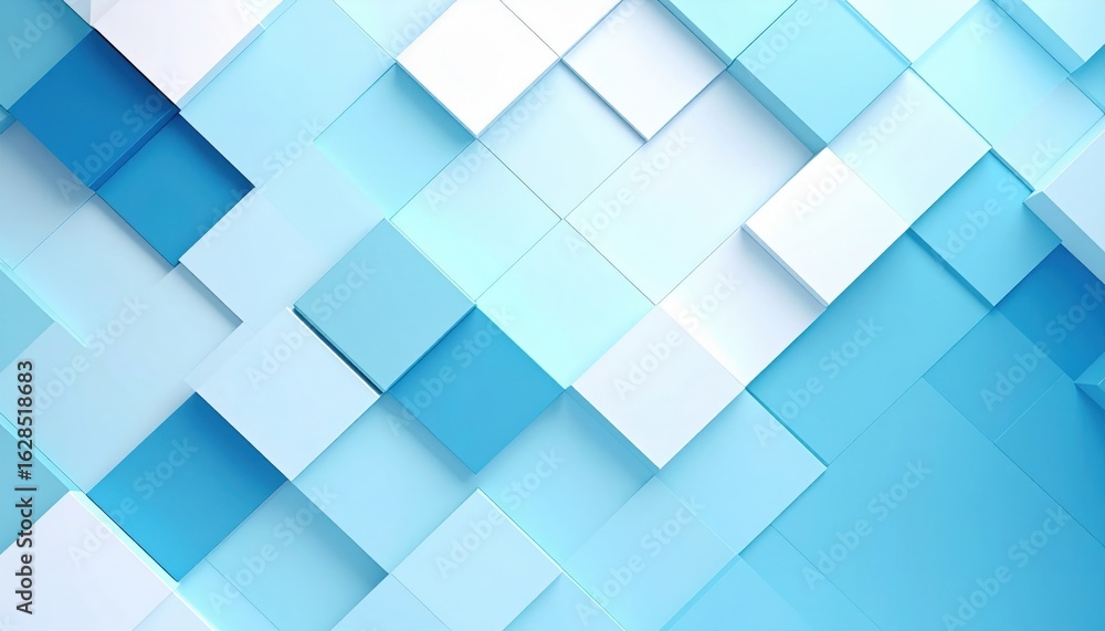 Aufkleber dynamic abstract blue geometric patterns digital art modern design minimalist environment aesthetic 