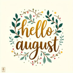 Obraz premium Hello August Welcome to The Celebrate Card