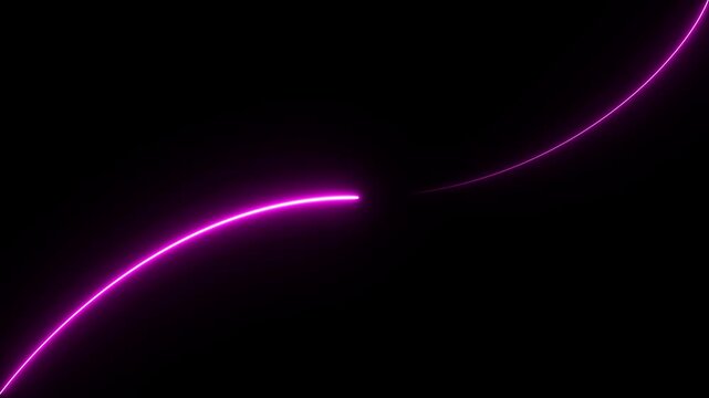 4K Abstract glowing neon lights blinking lines moving animation. neon lines waving copy space Seamless loop animation. Abstract equalizer background. Red neon curve line modern motion design. 