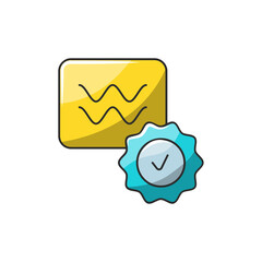 Activation Pulse Icon, Neural Function Waveform Symbol